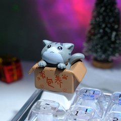 Grey Cat Artisan Keycap Breakwooden 2