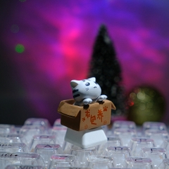 Grey Cat Artisan Keycap Breakwooden 2