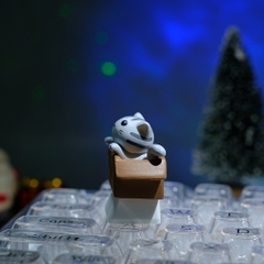 Grey Cat Artisan Keycap Breakwooden 2