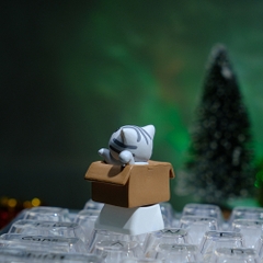 Grey Cat Artisan Keycap Breakwooden 2