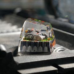 Grey Tank Artisan Keycap Breakwooden