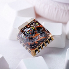 Grey Tank Artisan Keycap Breakwooden 2