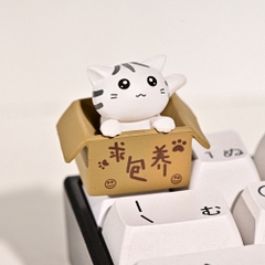 Kute Cat Artisan Keycap Breakwooden