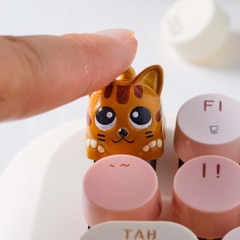 Orange Cat Artisan Keycap Breakwooden