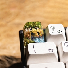 Orange Dragon Artisan Keycap Breakwooden