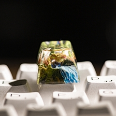Orange Dragon Artisan Keycap Breakwooden