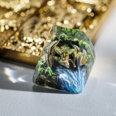 Orange Dragon Artisan Keycap Breakwooden 2