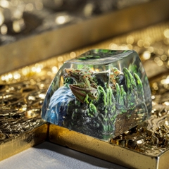 Orange Dragon Artisan Keycap Breakwooden 2