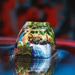 Orange Dragon Artisan Keycap Breakwooden 2