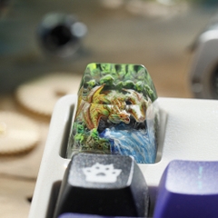 Orange Dragon Artisan Keycap Breakwooden 3