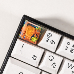 Orange Octopus Artisan Keycap Breakwooden 3