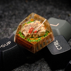 Orange Tank Artisan Keycap Breakwooden