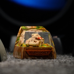 Orange Tank Artisan Keycap Breakwooden