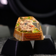 Orange Tank Artisan Keycap Breakwooden