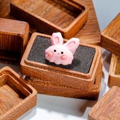 Pink Rabbit Artisan Keycap Breakwooden