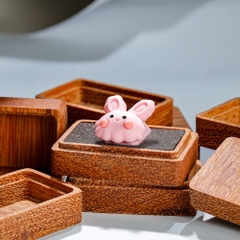 Pink Rabbit Artisan Keycap Breakwooden