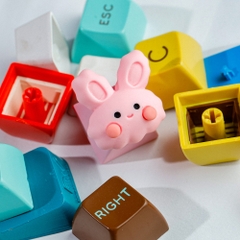 Pink Rabbit Artisan Keycap Breakwooden