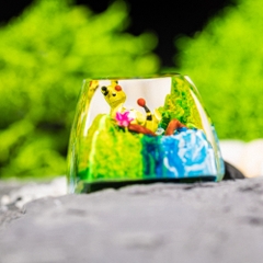 Pokemon - Ampharos Artisan Keycap Breakwooden