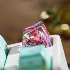 Pokemon - Ampharos Cherry Blossom Artisan Keycap Breakwooden 2