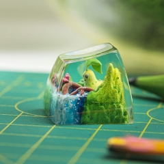 Pokemon - Chikorita Artisan Keycap Breakwooden 8