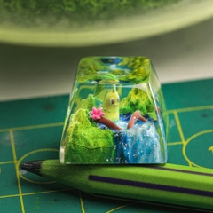 Pokemon - Chikorita Artisan Keycap Breakwooden 8