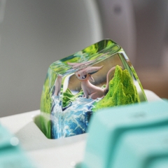 Pokemon - Espeon Artisan Keycap Breakwooden