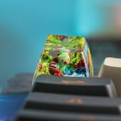Pokemon - Grookey Artisan Keycap Breakwooden 2