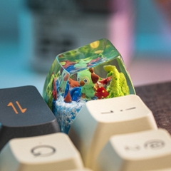 Pokemon - Grookey Artisan Keycap Breakwooden 2