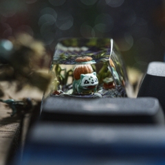Pokemon - Halloween Bulbasaur Artisan Keycap Breakwooden 2
