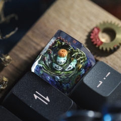 Pokemon - Halloween Bulbasaur Artisan Keycap Breakwooden 2