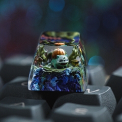 Pokemon - Halloween Bulbasaur Artisan Keycap Breakwooden 2