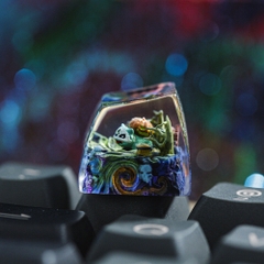 Pokemon - Halloween Bulbasaur Artisan Keycap Breakwooden 2