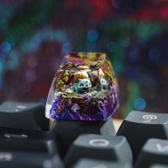 Pokemon - Halloween Bulbasaur Artisan Keycap Breakwooden 2