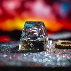 Pokemon - Halloween Bulbasaur Artisan Keycap Breakwooden 3