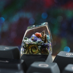 Pokemon - Halloween Bulbasaur Artisan Keycap Breakwooden 4