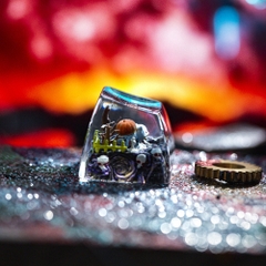 Pokemon - Halloween Bulbasaur Artisan Keycap Breakwooden 5