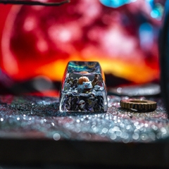 Pokemon - Halloween Bulbasaur Artisan Keycap Breakwooden 5