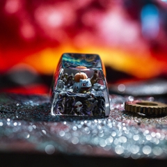 Pokemon - Halloween Bulbasaur Artisan Keycap Breakwooden 5