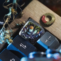 Pokemon - Halloween Bulbasaur Artisan Keycap Breakwooden 6