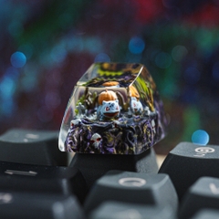 Pokemon - Halloween Bulbasaur Artisan Keycap Breakwooden 6