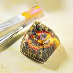 Pokemon - Hisuian Growlithe Artisan Keycap Breakwooden