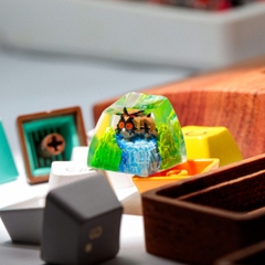 Pokemon - Hoothoot Artisan Keycap Breakwooden