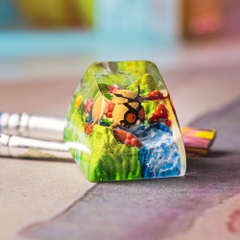 Pokemon - Hoothoot Artisan Keycap Breakwooden 2