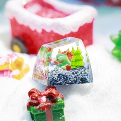 Pokemon - Noel Bulbasaur Artisan Keycap Breakwooden