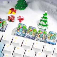 Pokemon - Noel Bulbasaur Artisan Keycap Breakwooden 2