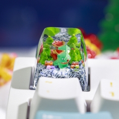 Pokemon - Noel Bulbasaur Artisan Keycap Breakwooden 2