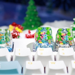 Pokemon - Noel Bulbasaur Artisan Keycap Breakwooden 2