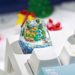 Pokemon - Noel Bulbasaur Artisan Keycap Breakwooden 2