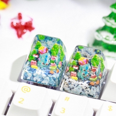 Pokemon - Noel Bulbasaur Artisan Keycap Breakwooden 2