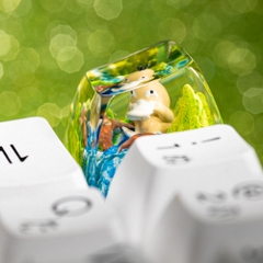 Pokemon - Psyduck Artisan Keycap Breakwooden 10